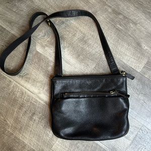Fossil black pebbled leather purse